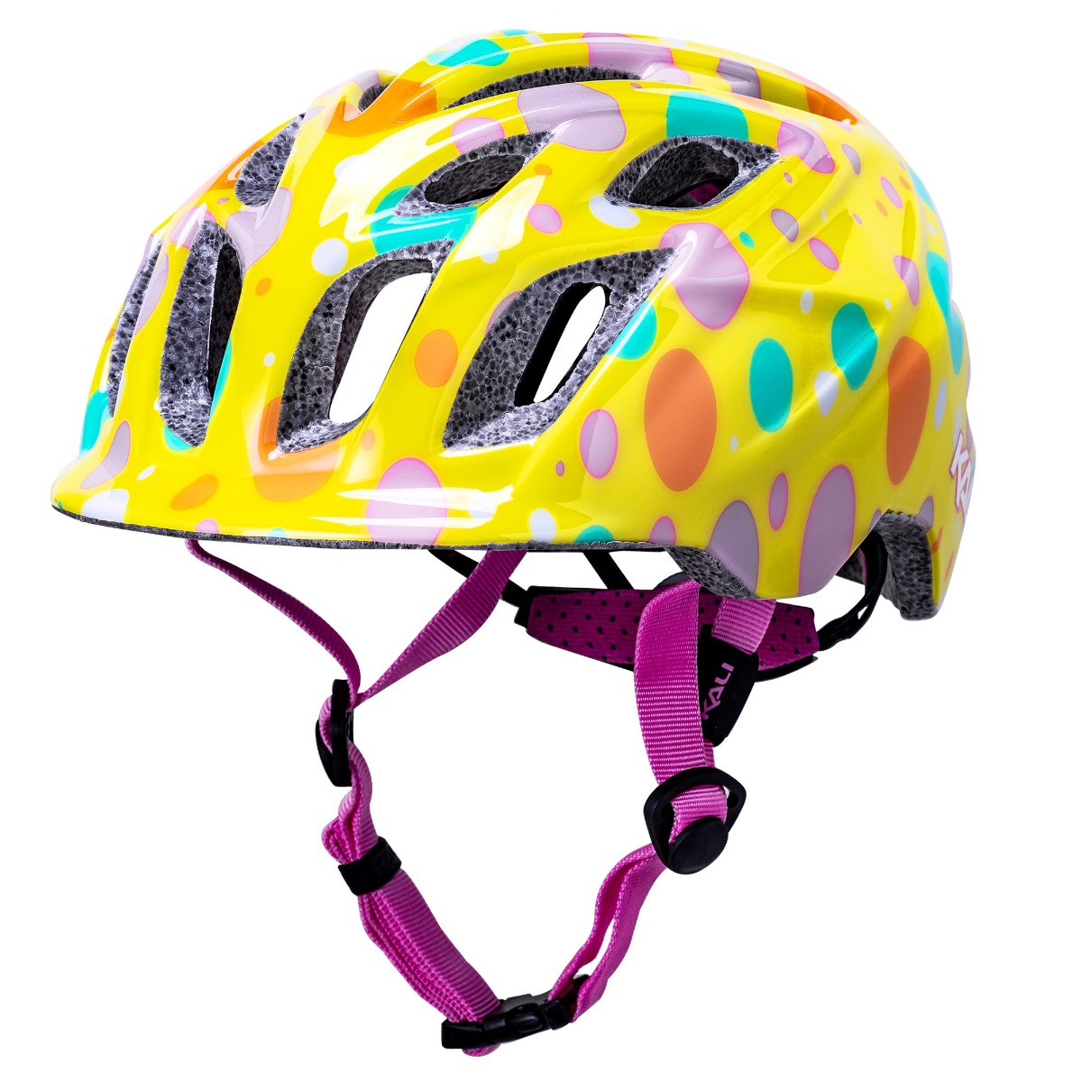 Kali Chakra Child Lighted Helmet - Confetti Gloss Yellow - XS