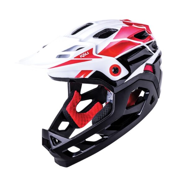 Kali Maya Child Race Helmet - Gloss White / Red / Black